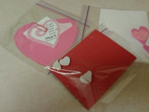 Valentines in baggies