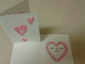 Valentines pink cards