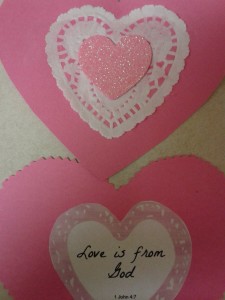 Valentines pink hearts