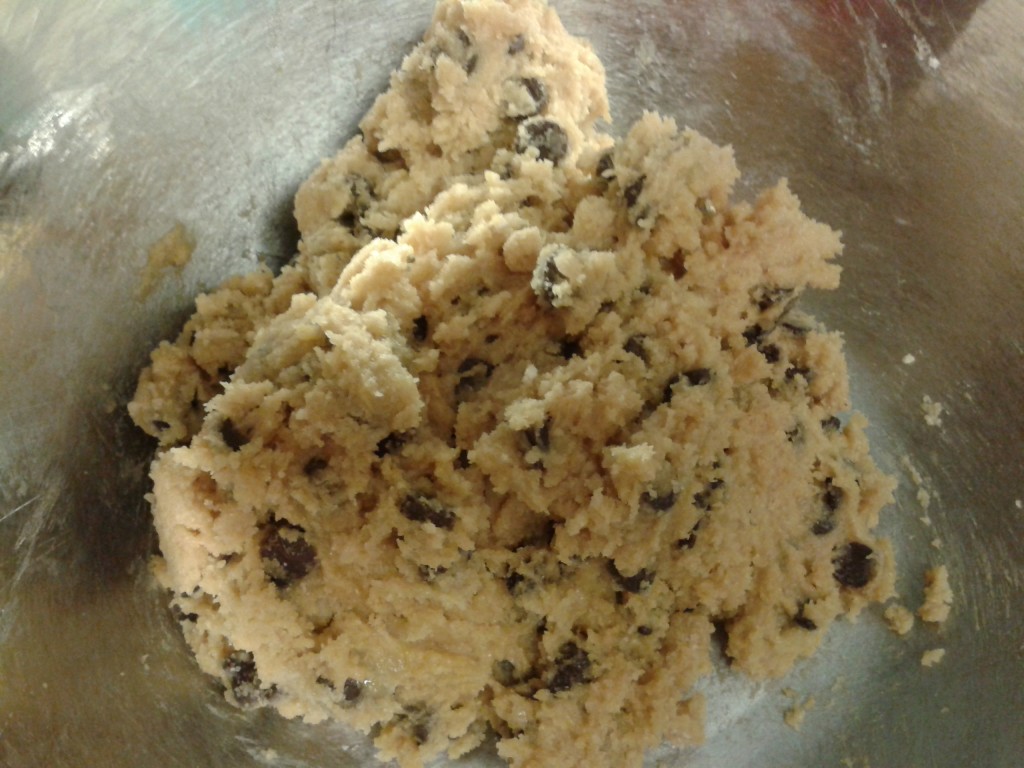 A cookie dough mix was used making it easier than measuring everything from scratch.