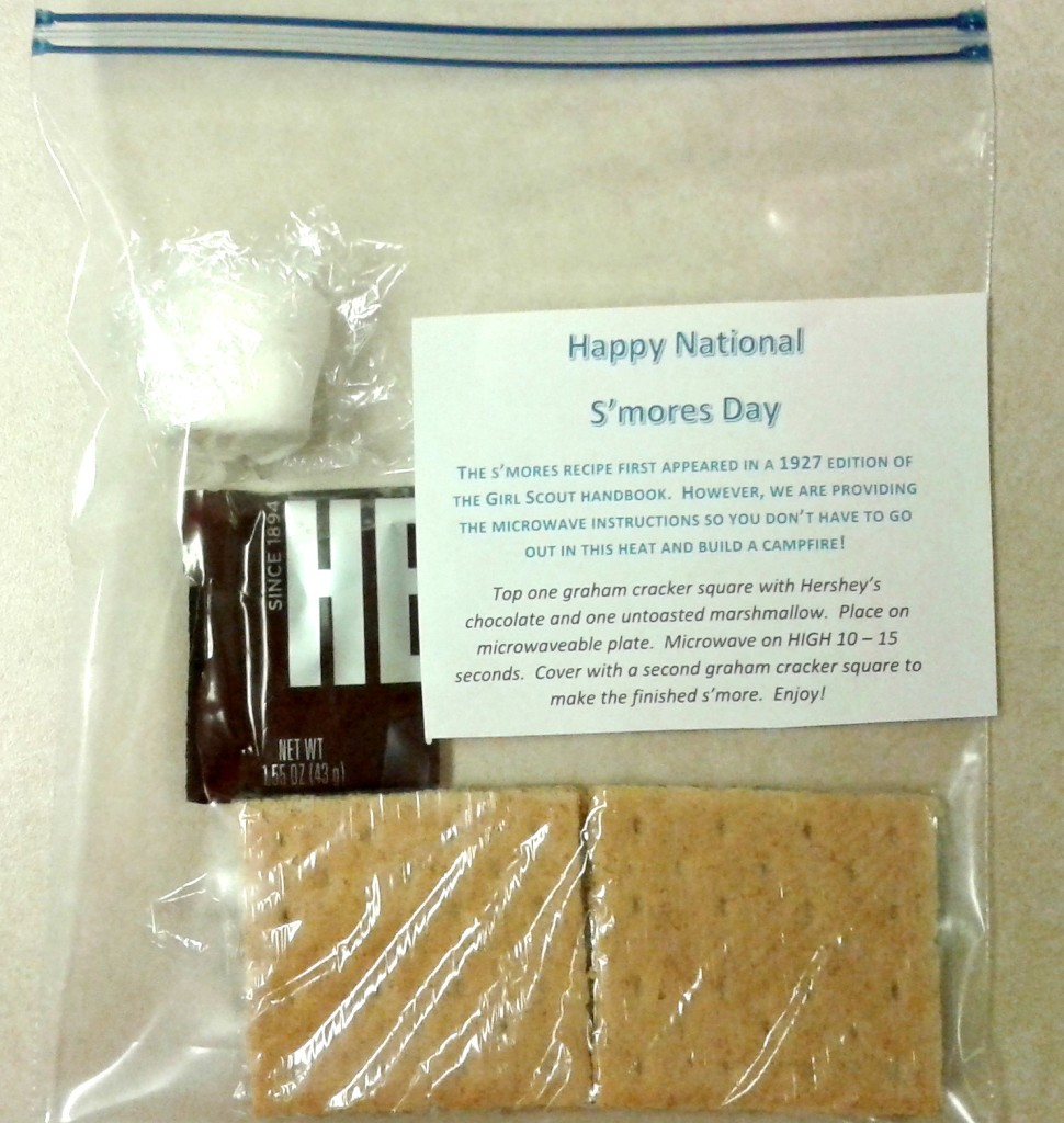 A completed baggie served as an example of what we wanted to accomplish.