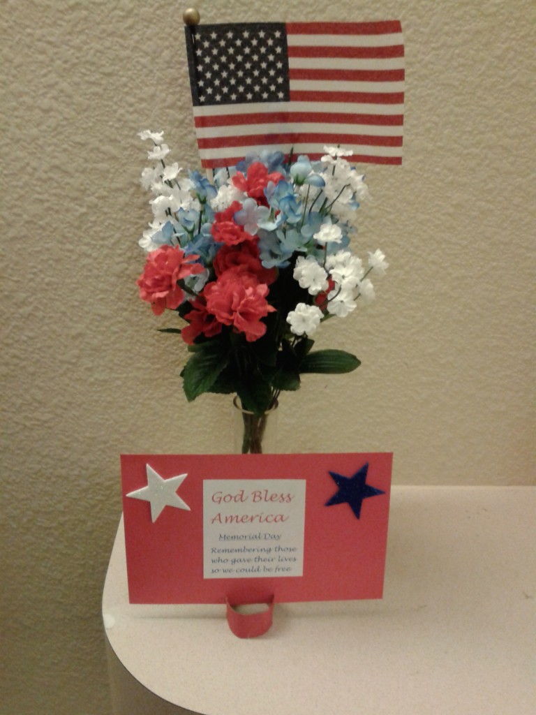 Memorial Day craft and flowers